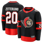 Fabian Zetterlund Ottawa Senators  Home Breakaway Jersey - Black