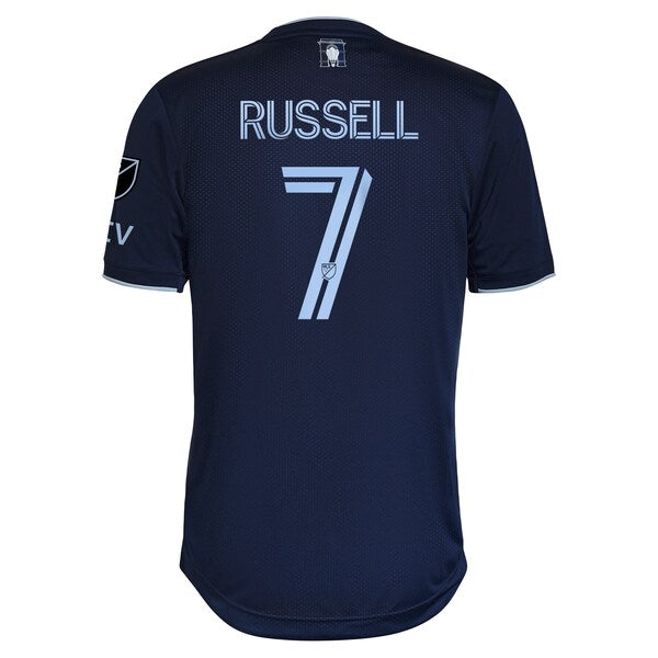 Johnny Russell Sporting Kansas City adidas 2024 State Line 3.0 Authentic Player Jersey - Blue
