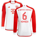 Joshua Kimmich Bayern Munich adidas 2023/24 Home Replica Long Sleeve Jersey - White