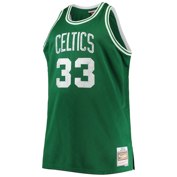 Larry Bird Boston Celtics Big & Tall 1985/86 NBA 75th Anniversary Diamond Swingman Jersey - Kelly Green