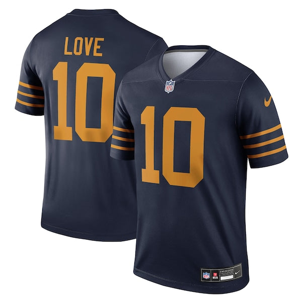 Jordan Love Green Bay Packers Nike The 1923 Classic Legend Player Dri-FIT Top - Navy/Green