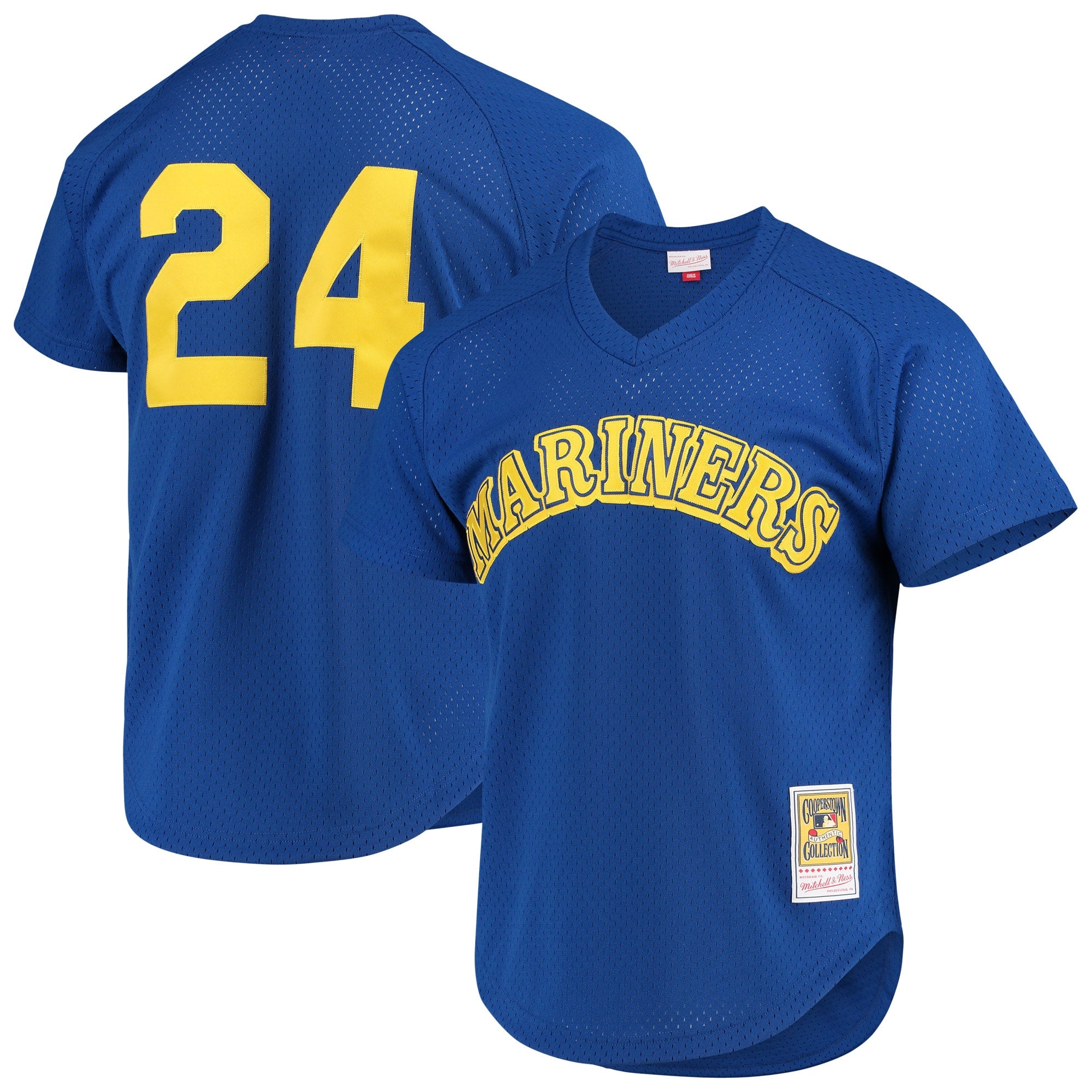 Ken Griffey Jr. Seattle Mariners Cooperstown Collection Mesh Batting Practice Jersey - Navy/Royal
