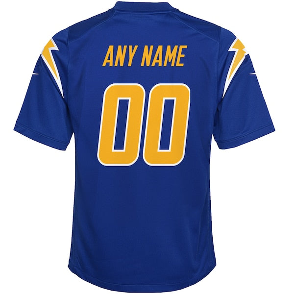 Los Angeles Chargers Nike Youth Alternate Custom Game Jersey - Royal/Blue