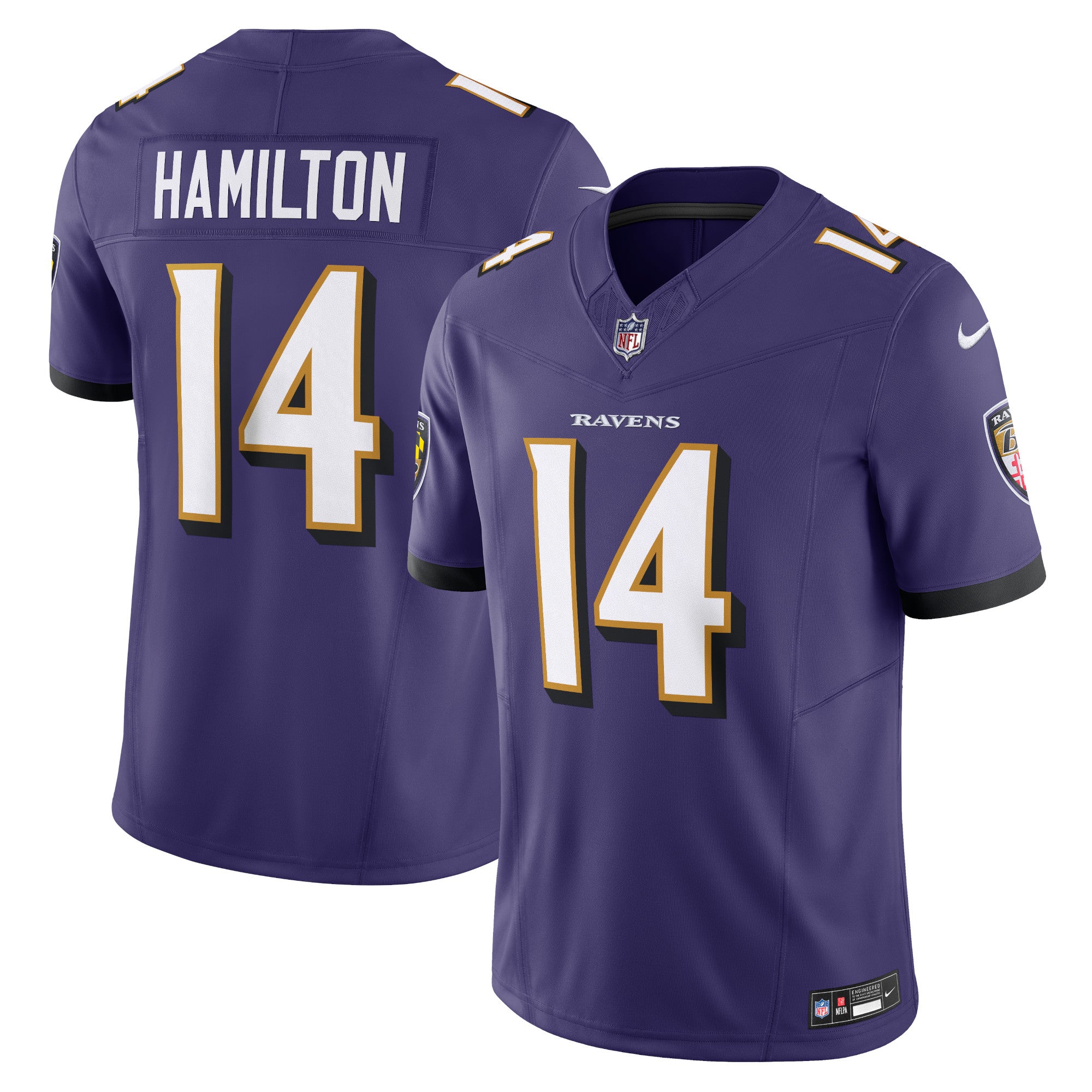 Kyle Hamilton Baltimore Ravens Nike Alternate  Vapor F.U.S.E. Limited Jersey - Black/Purple