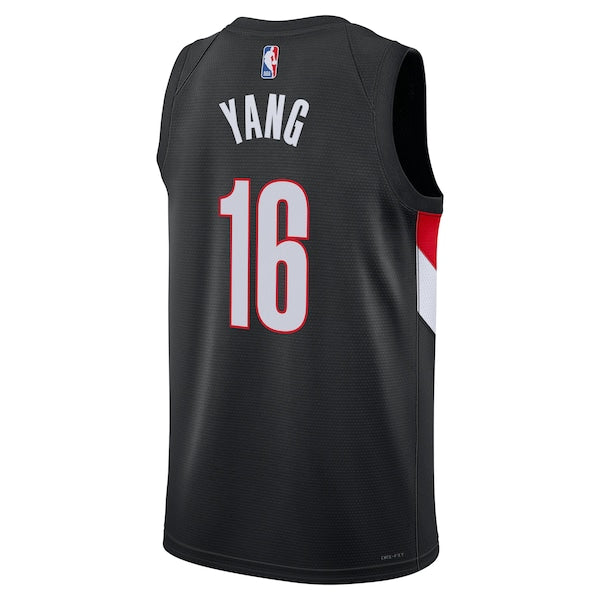 Yang Hansen Portland Trail Blazers Nike Unisex Swingman Jersey - Icon Edition - Black