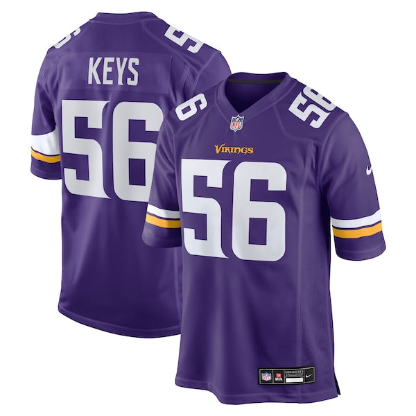 Austin Keys Minnesota Vikings Nike Team Game Jersey -  Purple