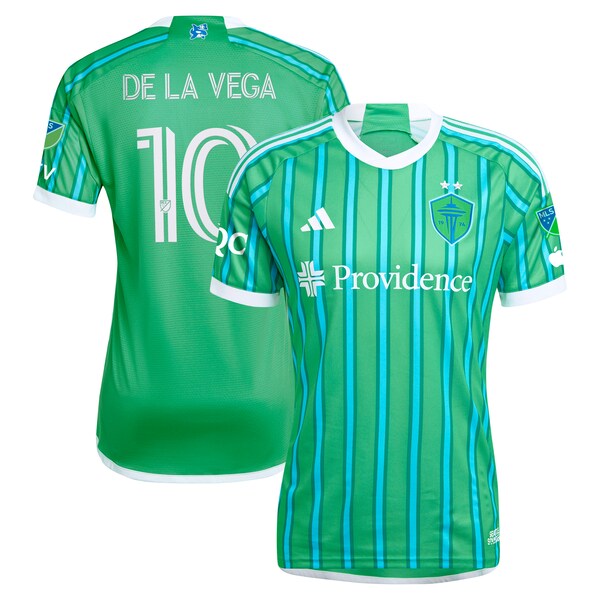 Pedro de la Vega Seattle Sounders FC adidas 2024 The Anniversary Kit Authentic Player Jersey – Green