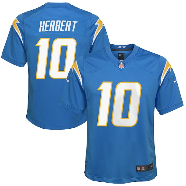 Justin Herbert Los Angeles Chargers Nike Youth Game Jersey - Powder Blue/Navy/Royal/White