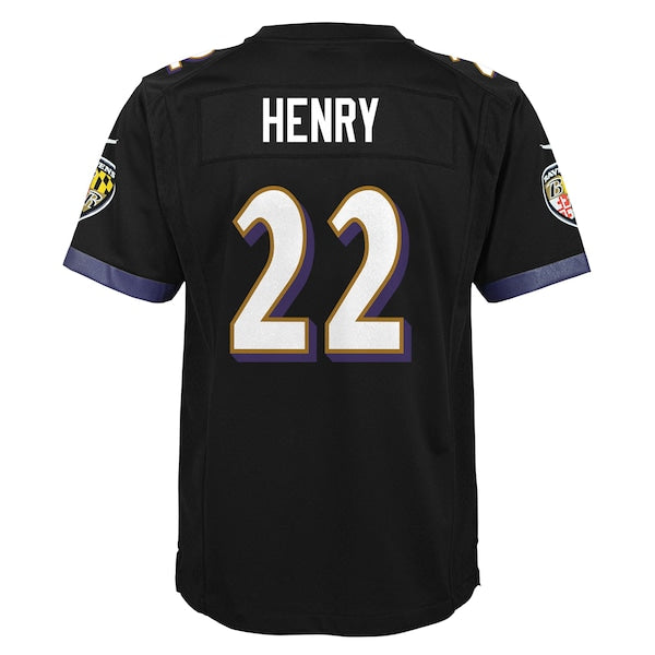 Derrick Henry Baltimore Ravens Nike Youth Team Game Jersey - Black
