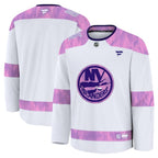 New York Islanders  2024 Hockey Fights Cancer Practice Jersey - White