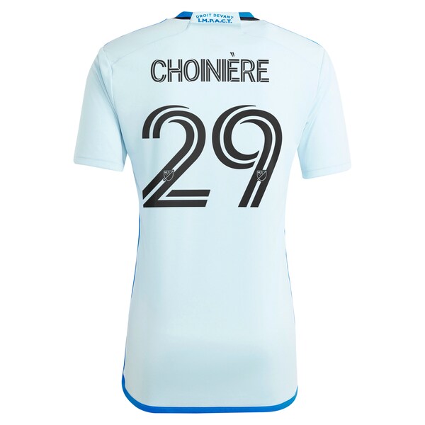 Mathieu Choinière CF Montreal adidas 2024 La Main Replica Player Jersey – Light Blue