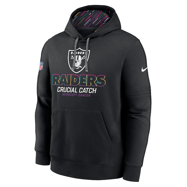 Las Vegas Raiders Nike 2024 NFL Crucial Catch Club Pullover Hoodie - Black