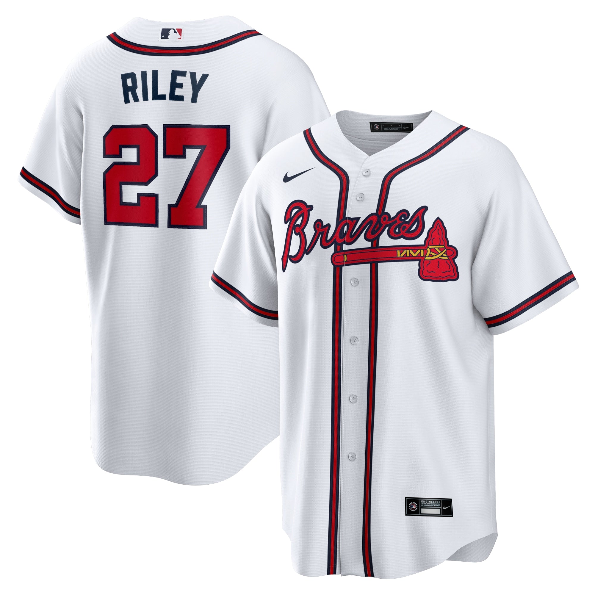 Austin Riley Atlanta Braves Nike Alternate 2 Replica Jersey - Red/Navy/White