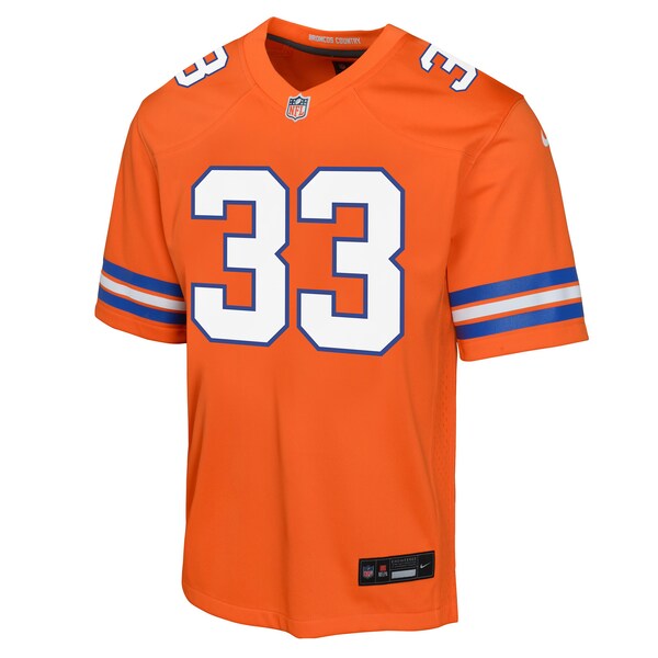 Javonte Williams Denver Broncos Nike Youth Mile High Collection 1977 Throwback Game Jersey - Orange