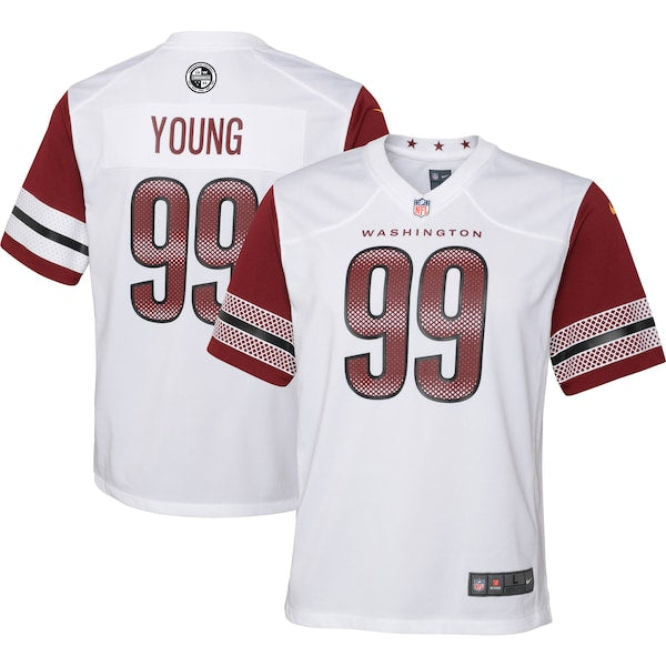 Chase Young Washington Commanders Nike Youth Game Jersey - White/Black/Burgundy