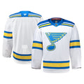 St. Louis Blues  Away Authentic Pro Jersey - White/Blue