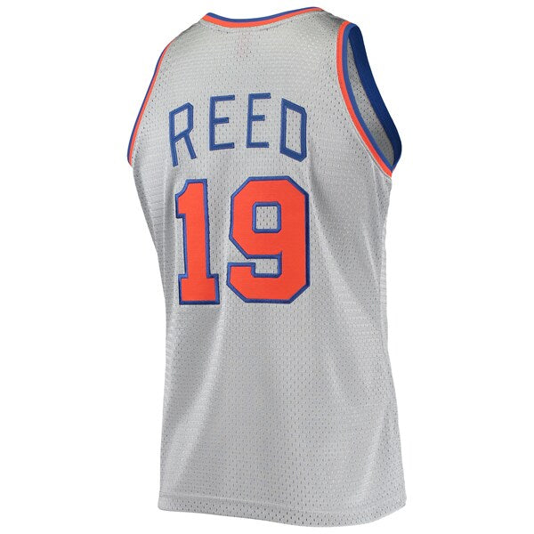 Willis Reed New York Knicks 75th Anniversary 1969/70 Hardwood Classics Swingman Jersey - Silver