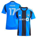 Giacomo Vrioni CF Montreal adidas Women's 2025 Montréal Original Replica Player Jersey - Blue