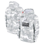Cleveland Browns Nike 2024 Salute to Service Club Fleece Pullover Hoodie - Arctic Camo