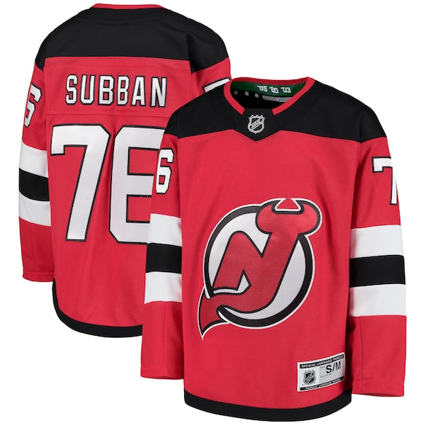P.K. Subban New Jersey Devils Youth Home Premier Player Jersey - Red