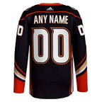 Anaheim Ducks adidas  Home  Primegreen Authentic Custom Jersey - Black