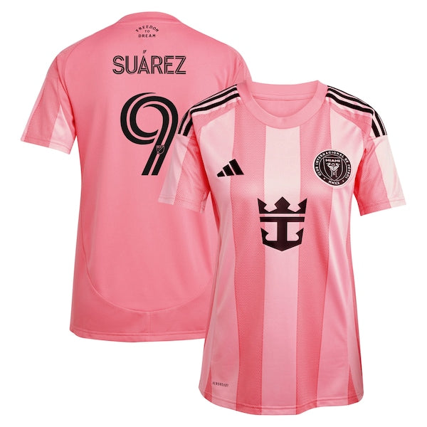 Luis Suárez Inter Miami CF adidas Women's 2025 Euforia Replica Player Jersey - Light Pink