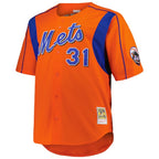 Mike Piazza New York Mets  Big & Tall Cooperstown Collection Mesh Batting Practice Jersey - Orange/Royal