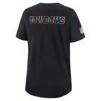 Dallas Cowboys Nike Women's 2025 NFL Crucial Catch Tri-Blend Dri-FIT T-Shirt - Black