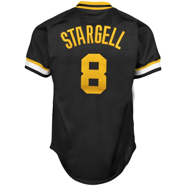 Willie Stargell Pittsburgh Pirates Cooperstown Collection Big & Tall Mesh Batting Practice Jersey - Black