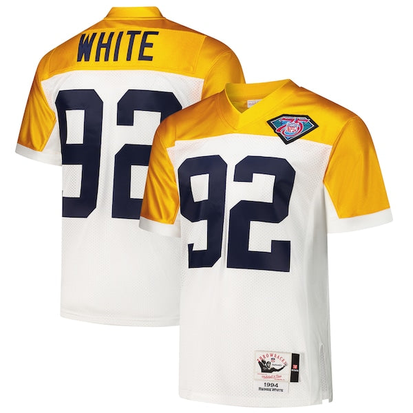 Reggie White Green Bay Packers 1994  Authentic Throwback Retired Player Jersey - White