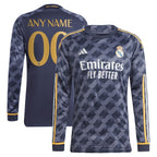 Los Merengues adidas 2023/24 Away Long Sleeve Replica Custom Jersey - Navy