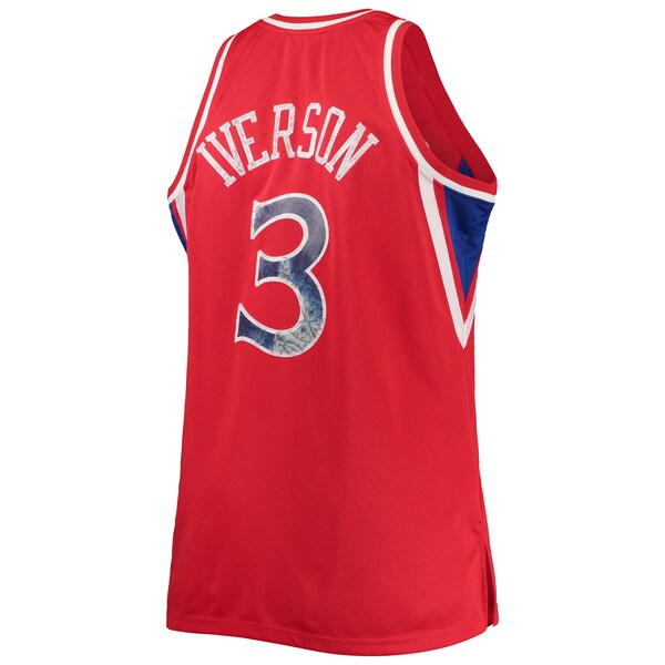 Allen Iverson Philadelphia 76ers Big & Tall 1996/97 NBA 75th Anniversary Diamond Swingman Jersey - Red