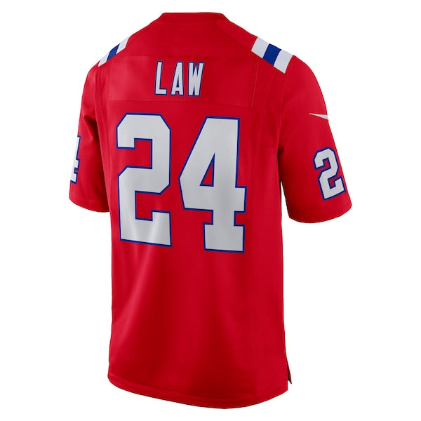 Ty Law New England Patriots Nike Retired Player Alternate Game Jersey - Red/Navy