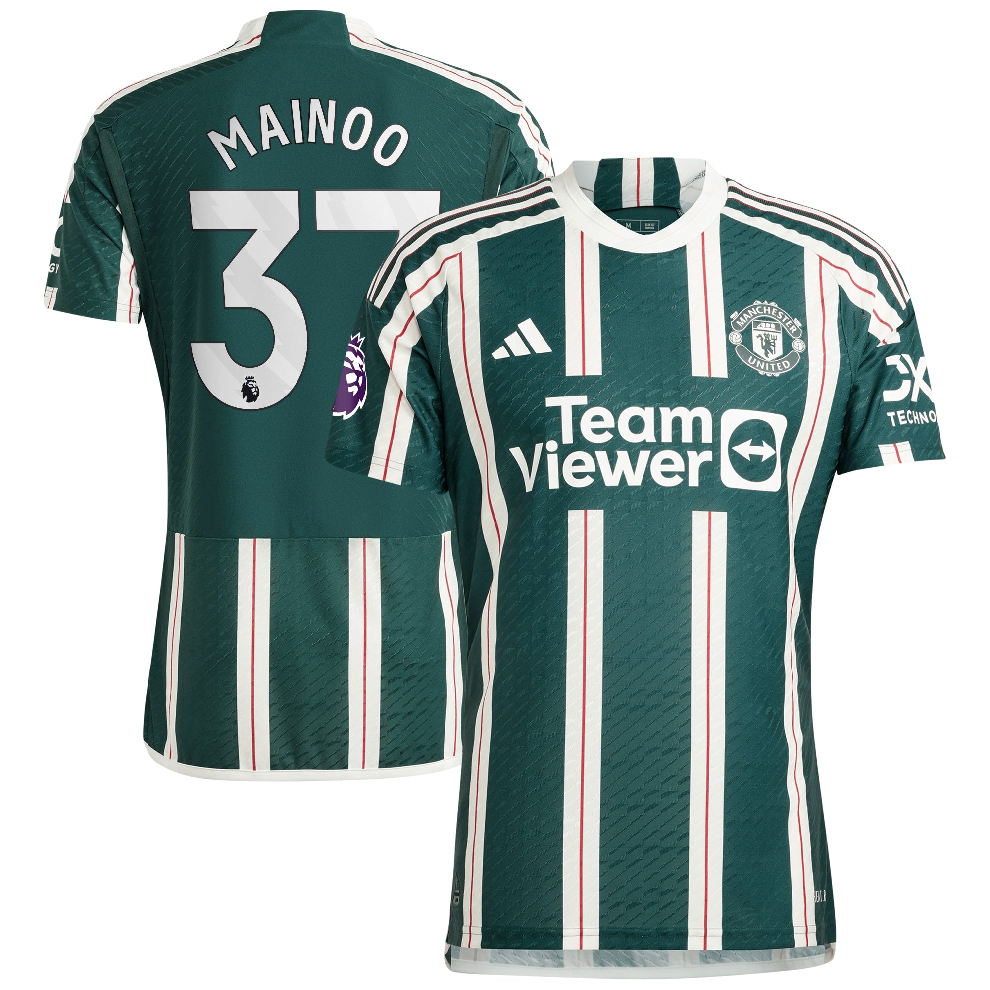 Kobbie Mainoo Manchester United adidas 2023/24 Home Authentic Player Jersey - Red/Green