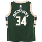 Giannis Antetokounmpo Milwaukee Bucks Nike Preschool Swingman Player Jersey - Icon Edition - Hunter Green