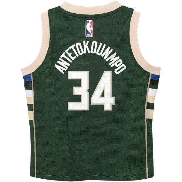 Giannis Antetokounmpo Milwaukee Bucks Nike Preschool Swingman Player Jersey - Icon Edition - Hunter Green