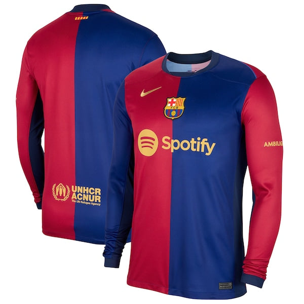 Barcelona Nike 2024/25 Home Long Sleeve Replica Jersey - Royal