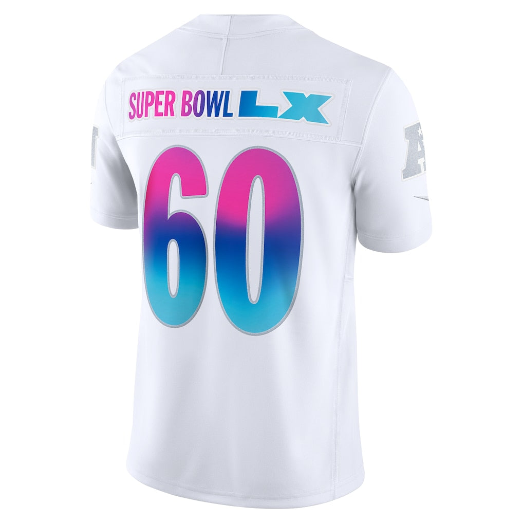 Super Bowl LX Nike Vapor F.U.S.E. Limited Jersey - White