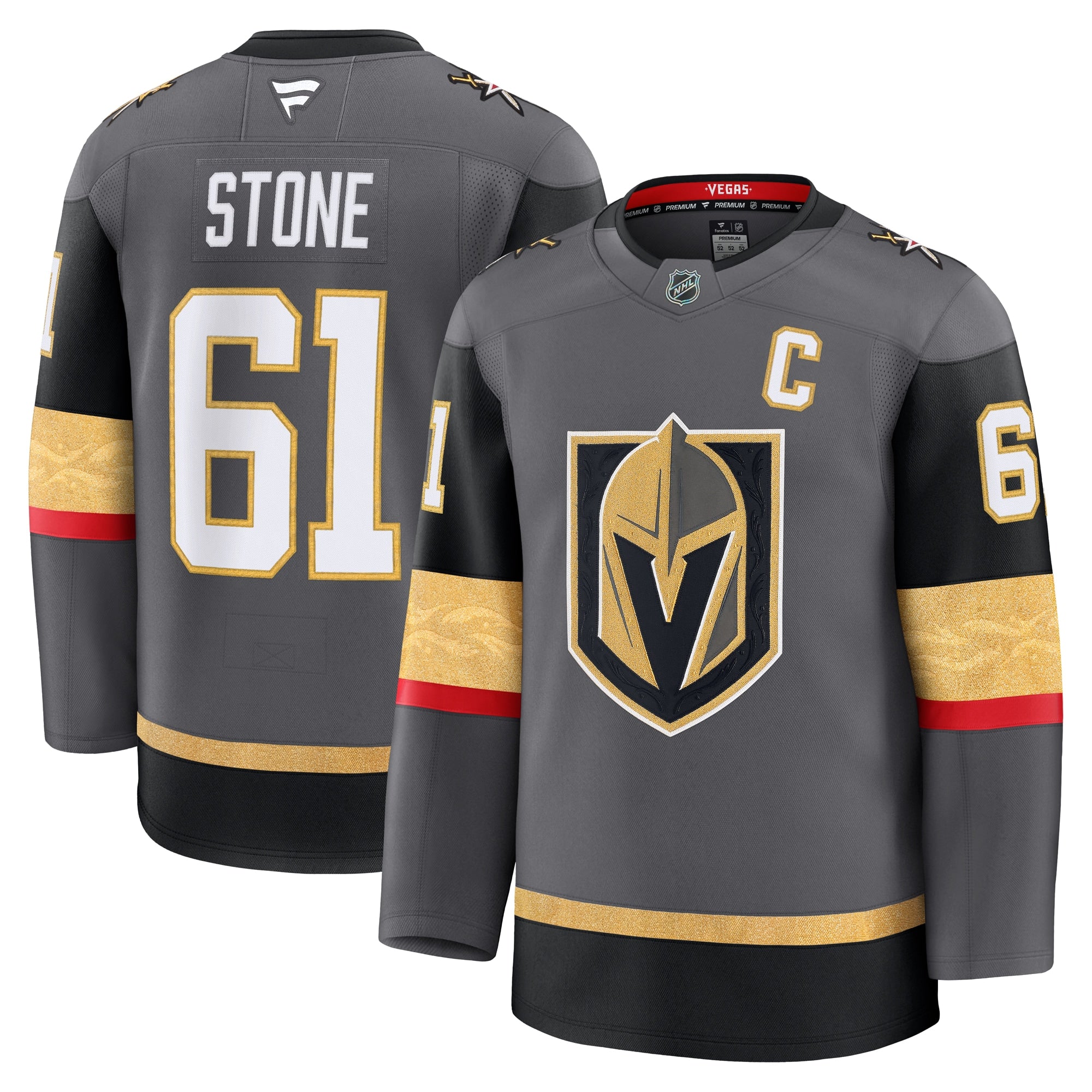 Mark Stone Vegas Golden Knights  Home Premium Jersey - Gold/White/Gray