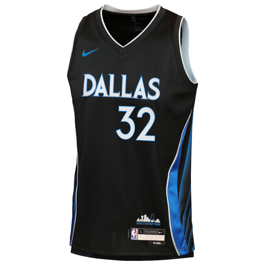 Dallas Mavericks Nike 2025/26 City Edition Swingman Jersey - Black - Cooper Flagg