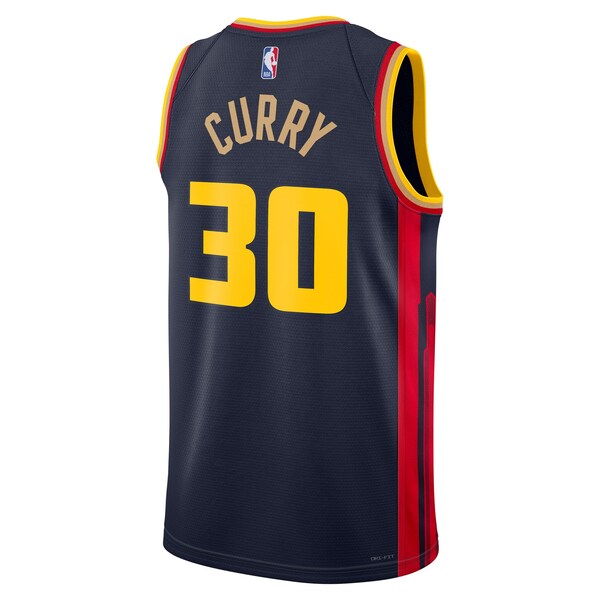 Stephen Curry Golden State Warriors Nike Youth 2024/25 Swingman Badge Player Jersey - City Edition - Navy