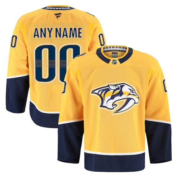 Nashville Predators  Home Authentic Pro Custom Jersey - Gold