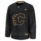 Calgary Flames  2024 Military Appreciation Personalized Long Sleeve Practice Jersey - Black
