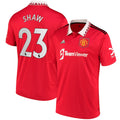 Luke Shaw Manchester United adidas 2022/23 Home Replica Player Jersey - Red
