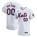 New York Mets Nike Home Elite Custom Patch Jersey - White