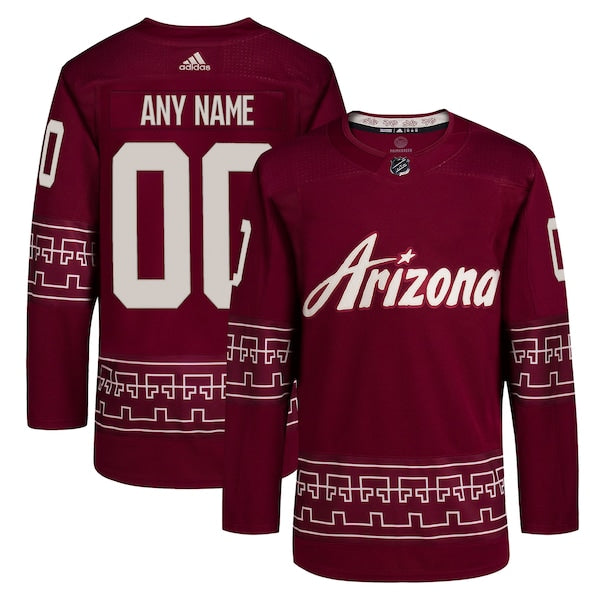 Arizona Coyotes adidas  Alternate  Primegreen Authentic Custom Jersey - Garnet