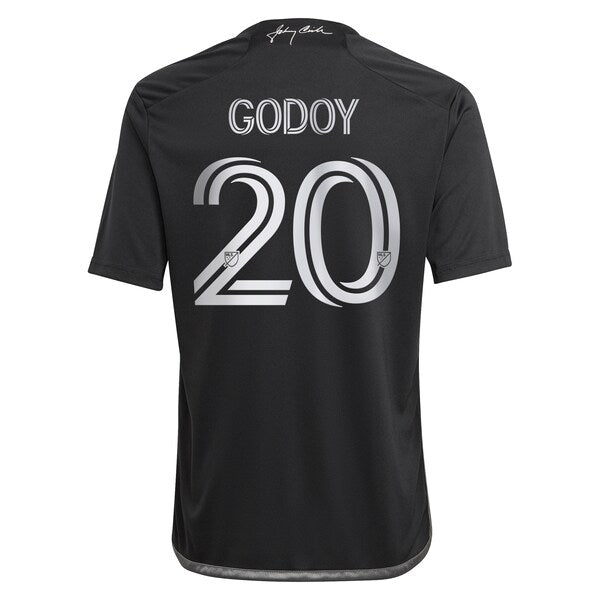 Anibal Godoy Nashville SC adidas Youth 2024 Man In Black Kit Replica Player Jersey - Black