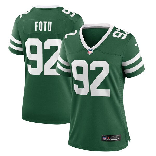 Leki Fotu New York Jets Nike Women's Team Game Jersey - Legacy Green