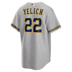 Christian Yelich Milwaukee Brewers Nike Alternate Replica Player Jersey - Gray/Cream/Navy/White
