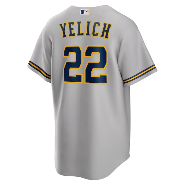 Christian Yelich Milwaukee Brewers Nike Alternate Replica Player Jersey - Gray/Cream/Navy/White